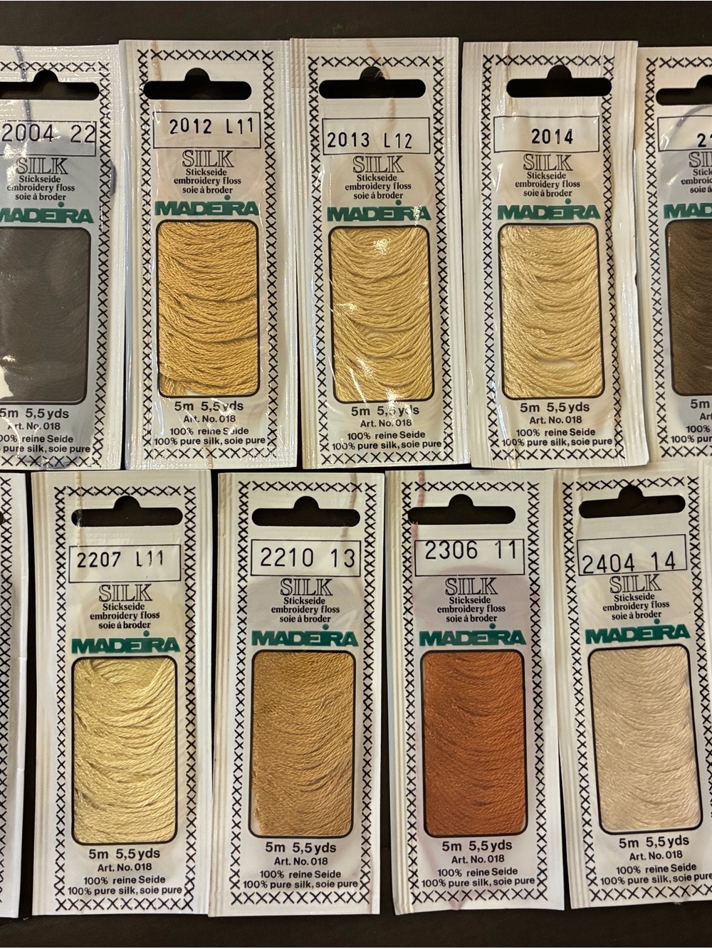 Madeira Silk Embroidery Floss Assorted Lot of 11